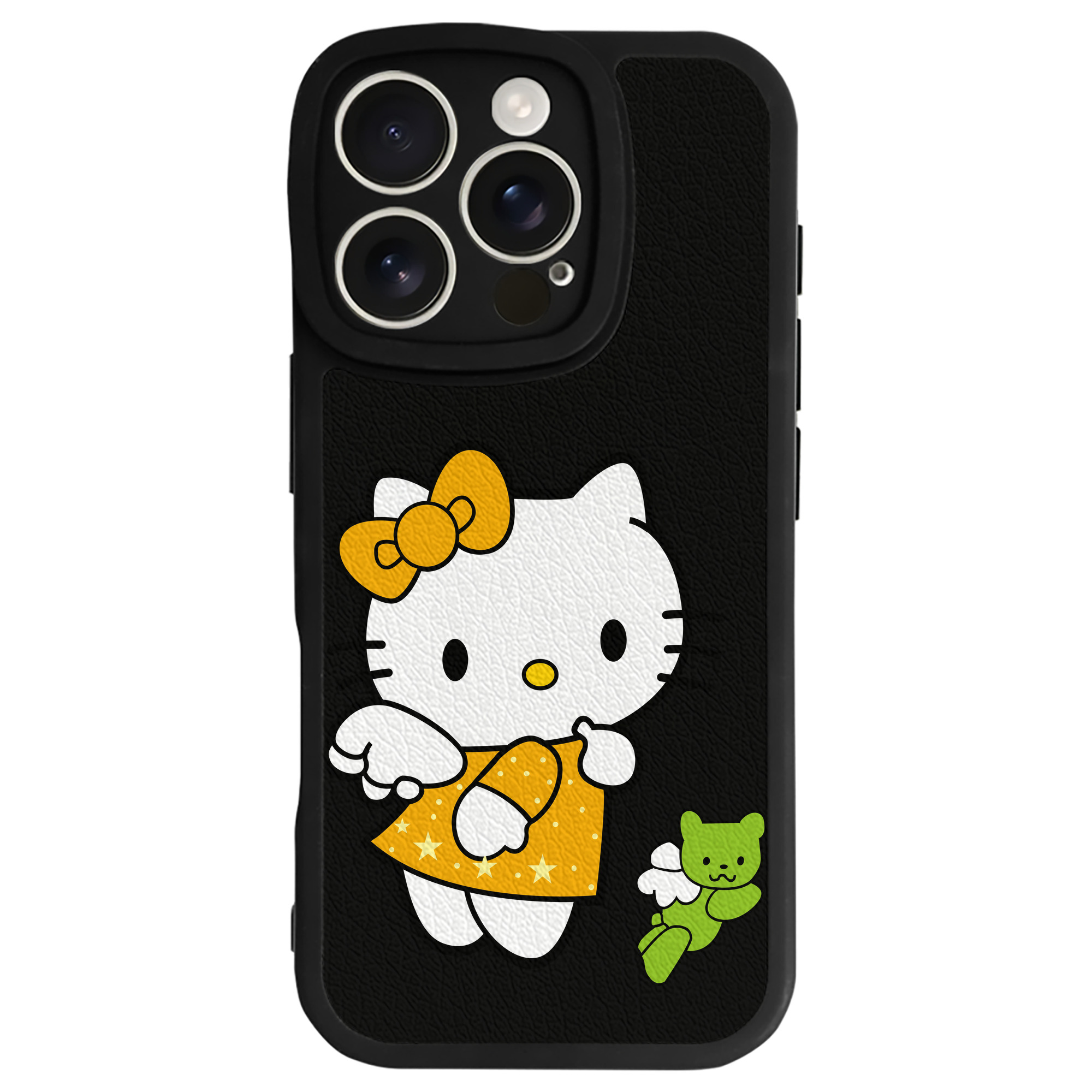（画像用） Hello Kitty ハローキティ 【iPhone 16シリーズ対応】シリコンスマホケース（レザー調） 材質：シリコン